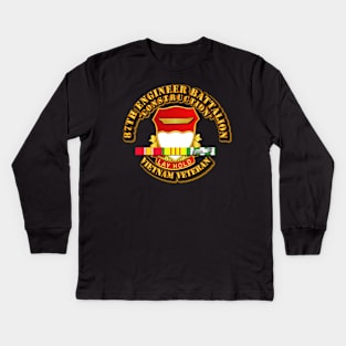 87th Engineer Battalion - Construction - Vietnam Vet Kids Long Sleeve T-Shirt